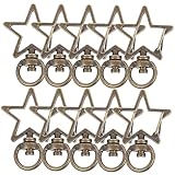 KALLORY 15St Schlüsselanhänger bastelzeug the craft Vorhangbefestigung umhängeleine acessories Kette Plüsch keuchen Schlüsselband schnappt Feder-Universalverschlüsse Zinklegierung Golden