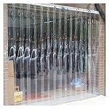 PVC-Streifenvorhang, PVC-Glatt-Kunststoff-Streifen-Türvorhang, PVC-Streifen-Türvorhang, Vinyl-Streifen-Türvorhang, Isolierung und Isolierung, hochtransparent(210x120cm)