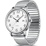 Herren Uhr Uhren Herren Analog Quarzuhr Wasserdicht Armbanduhr Herren Easy Reader 38mm Erweiterungs Band Fashion Business Armbanduhr mit Datum