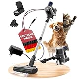 Akkustaubsauger [3-in-1] – kabelloser Staubsauger mit LED-Display & Echtzeit-Akkuanzeige | Anti-Tangle Bürste für Tierhaare | Akkusauger-Komplettset beutellos für Auto, Teppich & Haushalt