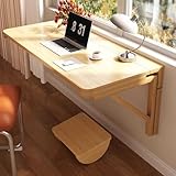 Wandklapptisch Küchentisch - Klappbarer Wandtisch mit Einer, wandklapptisch platzsparend für TV, Zuhause, Büro, Arbeitszimmer und Bank, und Laptop Klapptisch Wand, Wandklapptisch Aus Massivholz,