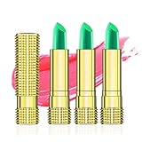 KYDA 3Pcs Temperatur Lippenstift,Lang Anhaltender Feuchtigkeitsspendender Temperatur ändern Farbe Lippenbalsam, Crystal Jelly Lippenstift, Wasserdicht und nicht leicht zu verblassen