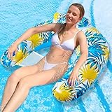 Axinyijia 2025 Neues Wassermatratze mit Netz, Luftmatratze Pool mit Luftpumpe, Water Hängematte für Erwachsene Kinder, Wasserhängematte für Pools Strände