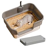 Auslaufsichere Katzentoilette, Haustiertoilette für Kleintiere, Ecktoilette für Kleintiere, Wohnung, Schlafzimmer, Balkon, Terrasse, Garten, Katze, Badzubehör, Heimhaustierzubehör