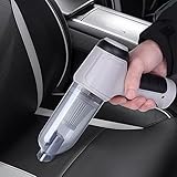 Handstaubsauger Akku, 2023 Neueste 3 in 1 Kabelloser Mini-Handstaubsauger mit Waschbarer Filter und mit 4 Ausläufen,Nass/Trocken doppelter Verwendungszweck Mini Staubsauger Handsauger ( Color : Grau )