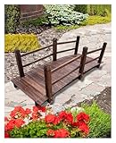 DMBBSAPBSH Holzbrücke mit Geländer, Gartenbrücke aus Holz, Im Freien Bogen Gehweg Brücke mit Geländer, for die Landschaftsgestaltung Hinterhof Weg(180cm (6ft))