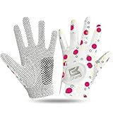 AXKAL Golfhandschuhe für Kinder, für Links- und Rechtshänder, Mikrofaser, Allwetter-Griff, rutschfest, Junior-Golfhandschuh, weich, bequem, atmungsaktiv, modisches Farbdesign (Rosa, M, beidhändig)