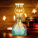 Glas Petroleumlampe Für Innenräume, Öllampe Glass, Kerosinlampe, Campingkerosin Laterne, Öllampen Aus Glas Mit Verstellbarer Flamme, Petroleumlampe, Für Indoor ,Haus, Garten, Camping