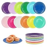 MIYUANGKJ 120 Stück DIY Bunt Pappteller, Bunt Party Pappteller Rund Teller Pappgeschirr Partyteller Pappteller Kindergeburtstag für Feste und Feiern Grillabend (12 Farben)