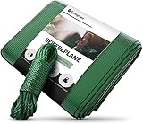 Springreen Abdeckplane Wasserdicht 2x3m mit Ösen, Universell einsetzbare Plane, Gewebeplane zum Schutz von Möbeln, Holz, LKW und als Zeltunterlage, Sonnenschutz, Vorzeltteppich, Camping Teppich