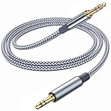 Ticenpe Aux Kabel, Audio Kabel 3,5mm Klinkenkabel [1,2M] Stereo Klinke auf Klinke Nylon Geflochtenes Kabel für kopfhörer, Auto, PC, Handy, Lautsprecher, Stereoanlagen, MP3 MP4 Player usw