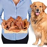 Schweineohren für Hunde 10 Stück (400g) | Ganze getrocknete Schweineohren Kauartikel | 100% natürlich | Langanhaltender Kauspaß | Getreidefrei | Ideal für kleine & große Hunde