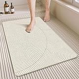 Pevfeciy Duschmatte rutschfest einfacher Stil Duscheinlage rutschfest Weich Komfort PVC-Luffa Antirutschmatte dusche Mit Ablaufloch Hohe Wasserdurchlässigkeit Kann zugeschnitten Werden,A7,120X180cm