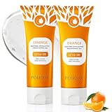2 Stück Natürliches Orange Peeling Gel, Orange Enzymes Exfoliating Gel, orange Gesicht Reinigung Reinigungsgel, für Gesicht und Körper, Pflegt und Spendet, für alle Haut