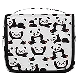 Kulturbeutel mit niedlichem Panda-Design, Uni, zum Aufhängen, Kosmetik, Make-up, Organizer, mehrfarbig, Einheitsgröße