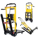 Sackkarre Treppensteiger Elektrisch, Elektrischer Treppensteiger Wagen, Maximale Tragfähigkeit 200 kg, Mit Sicherheitsseil ausgestattet, für Schwerlasttransport auf Treppen