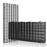 LINLAN 4 Stück 15X30CM Aquariumgitter aus Kunststoff, Aquarium Trennwand, Aquariumteiler für Isolation, DIY-Filtration und Aquascaping (Schwarz-ohne Zubehör)