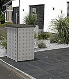 Bima Casa Modul 699550 240 L wasserdichte Mülltonnenbox aus vorverzinktem und pulverbeschichtetem Stahlblech