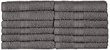 NatureMark 12er Pack Gästetücher Premium Qualität 30x50cm GÄSTEHANDTUCH Frottiertuch-Set 100% Baumwolle Farbe: Anthrazit / Grau