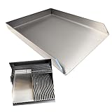 KOCH #27 PLANCHA 41 x 23 x 3,5cm - Massive Universal Grillplatte Burgerplatte Steakplatte Teppanyaki – Hochwertiger rostfreier Edelstahl V2A Stärke 4mm 3,9KG für Grill z.B. Burnhard - made in Germany