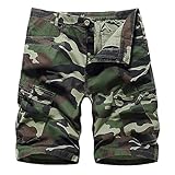 Taktische Sommer-Shorts, Cargo-Shorts, lockere Camo1-Shorts, für Herren, Ndk144en8, Camouflage, 38W