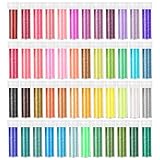 GIBOHOM Feiner Glitzer, 48 Farben Glitzerpulver zum Basteln Bunte für Harzepoxid, Body Glitter für Dekoration, Maniküre, Haare, Make-up, Partys, Bastelarbeiten und Zubehör, für 5 g Fläschchen