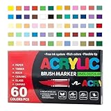 Filzstifte auf Acryllackbasis | wasserdichte Stifte Mit Schnelltrocknenden Stiften | Acrylstifte Set | Für Erwachsene Eltern Großeltern Geschenke für Ostern Reise Klasse Kunst Handwerk Zeichnung Pit