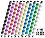 Eingabestift für Touchscreens, 10 Stück, mehrere Metallfarben, 2-in-1 Universal-Stylus, hohe Präzisions-Empfindlichkeit, Eingabestift für iPad, iPhone, Android, Galaxy Microsoft, Tablet, alle