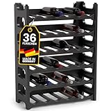 Alpfa Flaschenregal Made in Germany anthrazit für 36 Flaschen stapelbar