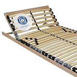 Beco Lattenrost Easyfix K / 80 x 200 cm/Blauer Engel Zertifiziert/Test SEHR GUT / 28 Federholzleisten/einfache Selbstmontage/Kopfteil verstellbar/Made in Germany / 100 Nächte Testschlafen