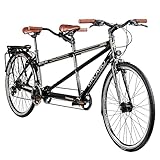 Galano Tandem Fahrrad 2 Personen Trekkingrad 21 Gang ab 150 cm Trekkingfahrrad Damen und Herren 28 Zoll mit StVZO Beleuchtung Berlin (schwarz, 48/41 cm)