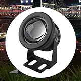 Zerodis 120 ° Einstellbare 10W RGB Wasserdichte Aquarium -LED -Spotlight, Wärmeableitungsaluminiumschale, Unterwasserlicht für Garten, IP67 Wasserdicht, 1 X Aquarium LED Licht (schwarze Abdeckung)
