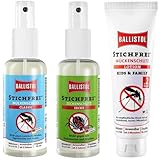 BALLISTOL Stichfrei 3er Set – Classic, Zeckenschutz & Kids Lotion | Mückenschutz & Zeckenspray für Kinder ab 2 Monaten und Erwachsene | Insektenschutz für Urlaub, Camping, Wandern & Outdoor