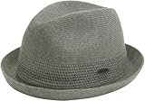 CHILLOUTS Yala Hat, grau, L-XL - Pork Pie Trilby Mix Hut Herren, Unisex Sommerhut, Hochwertiger Trilby Leicht, Stilvoller Pork Pie Herren Verstellbar, Hut Männer Elegant