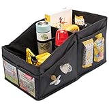HerzensKind Auto Organizer - Aufbewahrungsbox für den Rücksitz oder Kofferraum. Für einfaches Verstauen von Windeln Spielzeug etc. neben dem Kindersitz