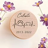 Personalisierte Namensgravur Haustier Fell Haar Set Aufbewahrungsbox Katze Hund Zähne Benutzerdefinierte Holzkiste Speichern Geschenk verloren Haustier Gedenkbox (C)
