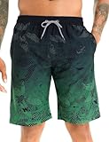 APTRO Herren Badehose Freizeit Short Schnelltrocknend Badeshorts Grün BS023 M