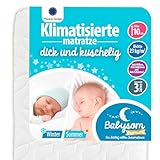 Babysom - Babymatratze | 70x140 cm | Kindermatratze Sommer/Winter | Atmungsaktiv | Luftdurchlässiger Kaltschaum | Höhe 10cm