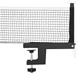 Ping Pong Post Set Tischtennisnetz Ping Pong Netz mit Klemme Professionelles Training Praxis Portable Grip Holder Clip Zubehör für Erwachsene & Kinder Geeignet für Indoor & Outdoor Schwarz/Mattschwarz