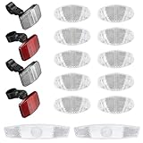 MOAZIFI Reflektoren Fahrrad, 16 Stück Set, Fahrrad Reflektoren, Speichenreflektoren Fahrrad, Katzenaugen Fahrrad, Fahrrad Reflektoren Set, Rückstrahler Fahrrad, Speichenreflektoren, Reflektor Fahrrad
