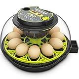 TRIOCOTTAGE Brutautomat 12 Eier mit Feuchtigkeit,Wasserversorgung,Automatischem Eierwender und Temperaturkontrolle Inkubator Brutmaschine für Hühner,Wachtel,Enten und Geflügel Eierbrüter.