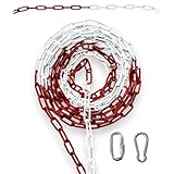 to do home 10m Stahlkette Warnkette Ø5mm - Rot-weiß - verzinkter Stahl - bestens für Baustellen, Parkplätze, Events, Veranstaltungen, Jahrmärkte
