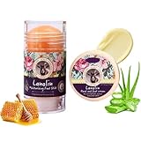 Lanolin Hand- und Fußbalsamstift, Lanolin Hand- und Fußcreme, Feuchtigkeitsspendender Stift für trockene, rissige Fersen, Hornhautentferner und Hautweichmacher, für Männer und Frauen (Balsam + Creme)
