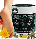 Vita.Fuchs Hornhautentferner Creme - 250ml | 12 % Urea, Panthenol & Olivenöl | Gegen Hornhaut & Schrunden | Fußpflege für täglich weiche, gepflegte Füße & zum Hornhaut entfernen Fuß | Made in Germany