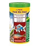 sera 07100 pond mix royal 1000 ml - Futtermischung aus Flocken, Sticks und mit 7 % Gammarus als Leckerbissen für alle Teichfische, Teichfutter bzw. Goldfischfutter