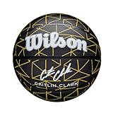 WILSON Caitlin Clark Repetition Basketball, Schwarz/Gelb, Größe 12,7–69,8 cm