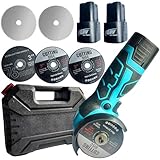 Mini Winkelschleifer,16.8V Akku Mini Flex 28000 rpm/76mm,Professional Mini Akku Winkelschleifer Set Geeignet zum Schneiden und Polieren