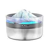 2-in-1 Aroma Diffuser Vulkan & Schneeberg, 2L Aroma Diffuser mit 2 Farben LED, Duftöl Diffusor für Ätherische Öle, Diffusor Kühler Nebel Luftbefeuchter, Automatische Abschaltfunktion (Weiß)