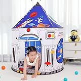 Raketen Kinderzelt für Drinnen Outdoor Astronauten Raumschiff Spielzelt Kinder Spielhaus Pop Up Zelt Kinderhaus Rakete Planeten Weltall Kinderspielzelt für Junge Mädchen Kleinkinder