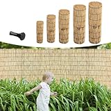 LRHELPBNR Schilfmatte Schilfrohrmatten Bambus-Sichtschutz Natürliches Schilfzaun Bambusmatte Privatsphäre Und Atmosphäre, Für Garten, Privatsphäre(H1.22xL10m/H4xL33ft)